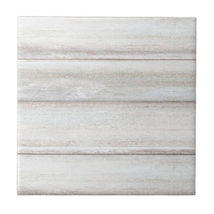 Rustikaler weißer Holzschimmer Fliese