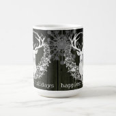 Rustikaler Weißer Rentier | Green Kaffeetasse (Mittel)