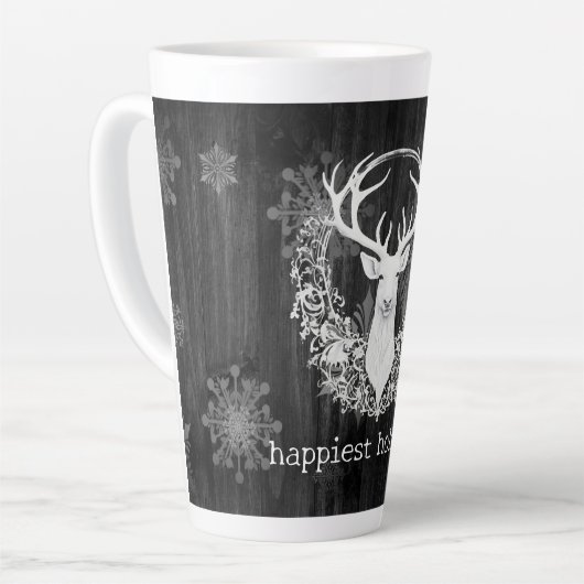 Rustikaler Weißer Rentier Milchtasse (Linke Ecke)