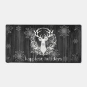 Rustikaler Weißer Rentier Schreibtischunterlage (Vorderseite)