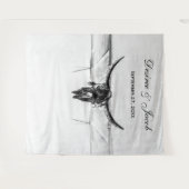 Rustikaler, weißer Western-Kuh-Schädelknochen Wandteppich (Vorderseite (Horizontal))