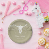 Rustikaler Weißer Western Pappteller (Party)