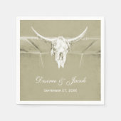 Rustikaler Weißer Western Serviette (Vorderseite)