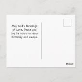 Rustikaler weißer Zaun florale Inspiration Geburts Postkarte (Rückseite)