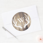 Rustikaler Weißhirschgewächse Urbuchstabe des Brau Runder Aufkleber (Umschlag)