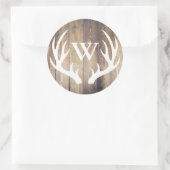 Rustikaler Weißhirschgewächse Urbuchstabe des Brau Runder Aufkleber (Tasche)