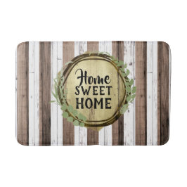 Rustikaler Weißholz- und Braunholz Botanischer Kru Badematte