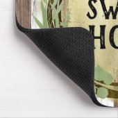 Rustikaler Weißholz- und Braunholz Botanischer Kru Mousepad (Ecke)