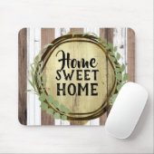 Rustikaler Weißholz- und Braunholz Botanischer Kru Mousepad (Mit Mouse)