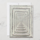 Rustikaler Weißrahmen & Burlap-Polterabend Einladung (Rückseite)