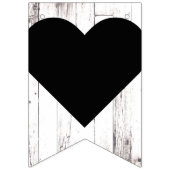 Rustikaler Weißwaldlandsitz Herr Mrs. Wedding Wimpelkette (Zweite Fahne)