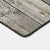 Rustikaler Werkzeugmann auf Holzkörner-Design-Schr Schreibtischunterlage (Ecke)