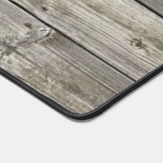 Rustikaler Werkzeugmann auf Holzkörner-Design-Schr Schreibtischunterlage (Ecke)