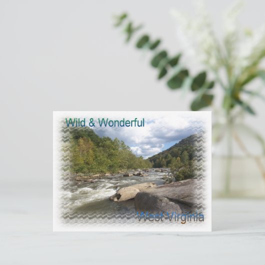 Rustikaler West Virginia River Postkarte (Stehend Vorderseite)