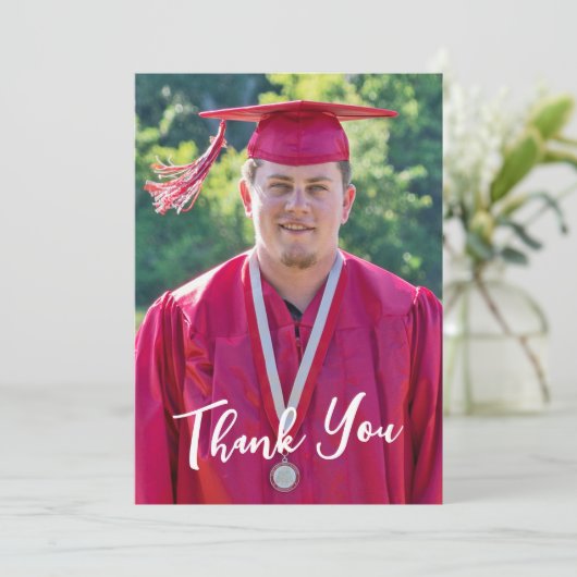 Rustikaler Western Abschluss Danke Karte (Stehend Vorderseite)