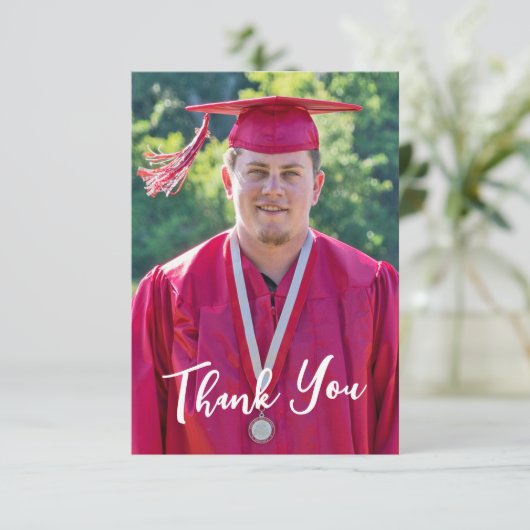 Rustikaler Western Abschluss Danke Karte (Stehend Vorderseite)