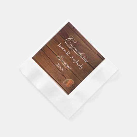 Rustikaler Western Abschluss Paper Napkin Serviette (Ecke)