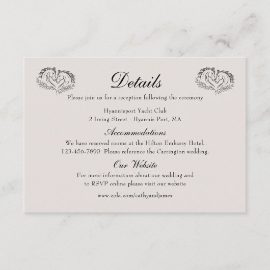 Rustikaler Western Angaben zu Hochzeiten Begleitkarte (Vorderseite)