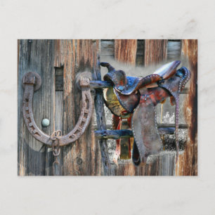 Rustikaler Western Ankündigungspostkarte