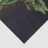 Rustikaler Western Aquamarin Brown Gold Vintag Bul Seidenpapier (Ausschnitt)