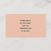 Rustikaler Western Aquamarin Tan Sunflowers Bull S Visitenkarte (Rückseite)