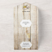 Rustikaler Western Aquarellpferde All In One Einladung (Außenbereich)