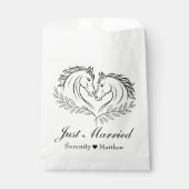 Rustikaler Western auf dem Pferderand nur verheira Geschenktütchen (Vorderseite)