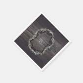 Rustikaler Western Babys Atem & Holz Serviette (Ecke)