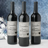 Rustikaler Western-Bartenvorstand Weinetikett