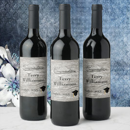 Rustikaler Western-Bartenvorstand Weinetikett