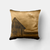 rustikaler Western Bauernhof Alte Scheune Kissen (Rückseite)