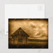 rustikaler Western Bauernhof Alte Scheune Postkarte (Vorne/Hinten)