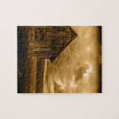 rustikaler Western Bauernhof Alte Scheune Puzzle (Horizontal)