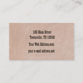 Rustikaler Western bearbeitetes Leder Visitenkarte (Rückseite)