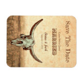 Rustikaler Western Beige Save the Date Magnet (Horizontal)