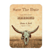 Rustikaler Western Beige Save the Date Magnet (Vertikal)