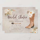 Rustikaler Western Blumenkohl-Brautparty Einladung (Vorne/Hinten)