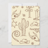 Rustikaler Western Boho Cowboy Baby Dusche Party Einladung (Rückseite)