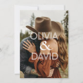 Rustikaler Western Boho Floral Wedding Einladung (Rückseite)