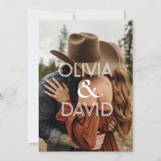 Rustikaler Western Boho Floral Wedding Einladung (Rückseite)