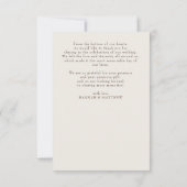 Rustikaler Western Boho Horseshoe Wedding Dankeskarte (Rückseite)