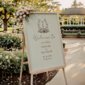 Rustikaler Western Boho Wedding Begrüßungszeichen Poster