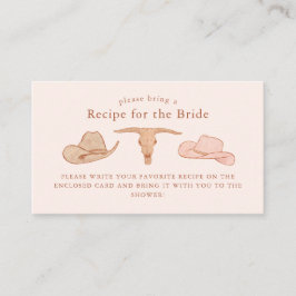 Rustikaler Western Brautparty Rezept Anfrage Begleitkarte