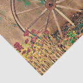 Rustikaler Western Brawn Green Wagon Wheel Art Seidenpapier (Ausschnitt)