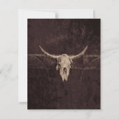 Rustikaler Western Brown Budget Bull Skull (Rückseite)
