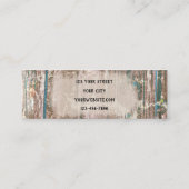 Rustikaler Western Bull Skull Aquamarin Brown Text Telefonnummerkarte (Rückseite)