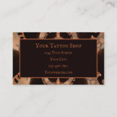 Rustikaler Western Bull Skull Brown Black Monogram Visitenkarte (Rückseite)