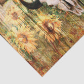 Rustikaler Western Bull Skull Country Sonnenblumen Seidenpapier (Ausschnitt)