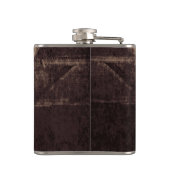 Rustikaler Western Bull Skull Hochzeit Land Textur Flachmann (Rückseite)