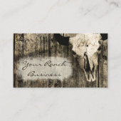 Rustikaler Western Bull Skull Sepia Vintag Visitenkarte (Vorderseite)